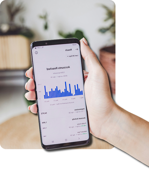 Smartphone mit Statistik