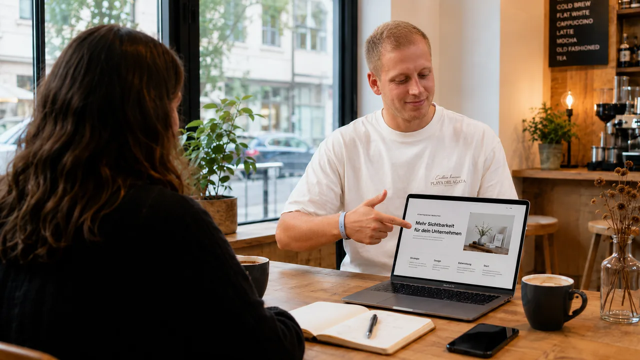 Persönliches Website-Beratungsgespräch für ein kleines lokales Unternehmen